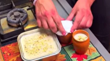 Creamy Raj Bhog ice cream with nuts and cardamom 5